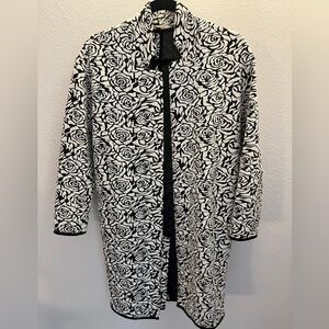 Graphic print coatigan